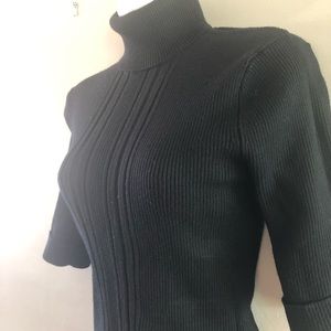 Hooked Up Black Turtleneck Top